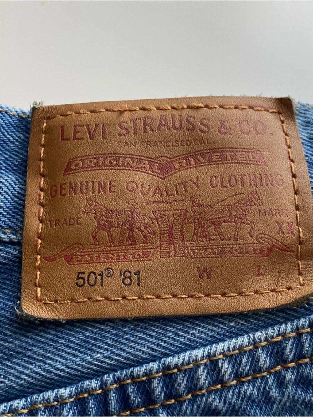 Levis Premium 501 '81 Jeans Woman 27x31 Medium Wash Button Fly Streetwear Preppy - Picture 13 of 14